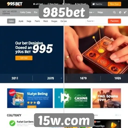 Evolução do design do site 985bet